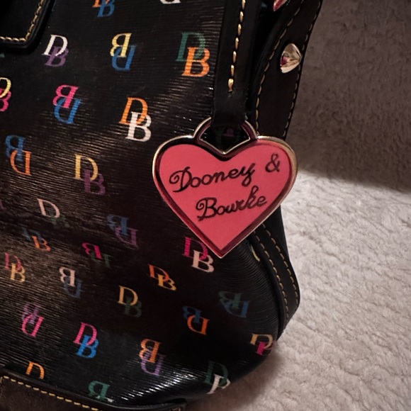 Dooney & Bourke Black Handbag with Colorful Logo - Picture 6 of 16
